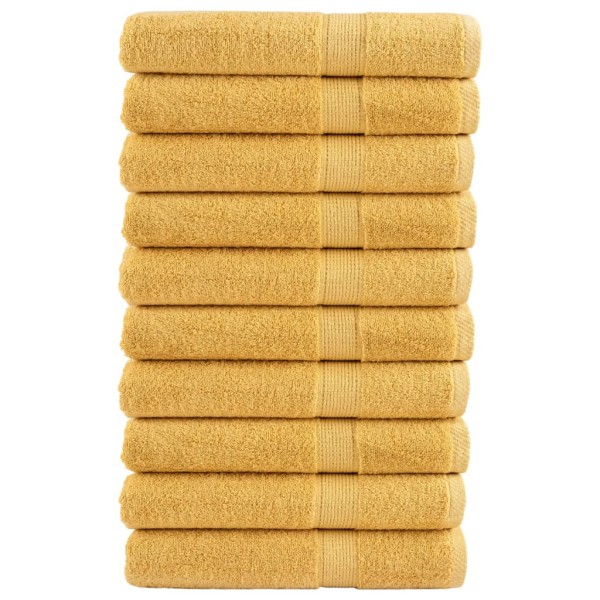 Towels, SOLUND, 10pcs, gold, 100x200cm, 600g / m ²