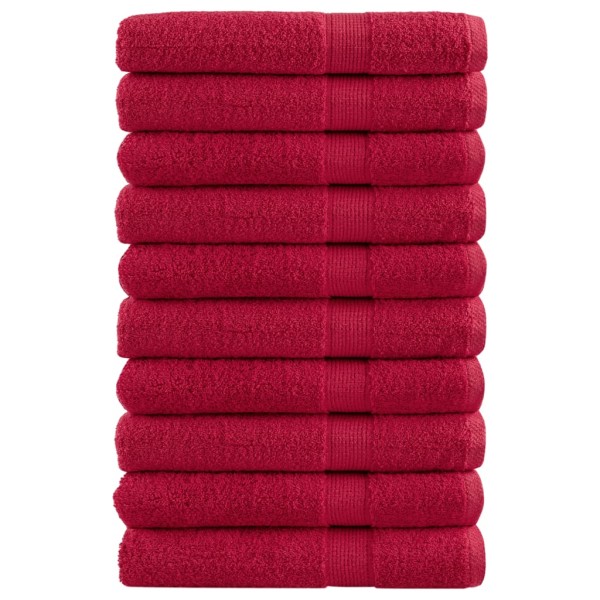 Towels SOLUND, 10pcs., red, 100x200cm, 600g / m ²