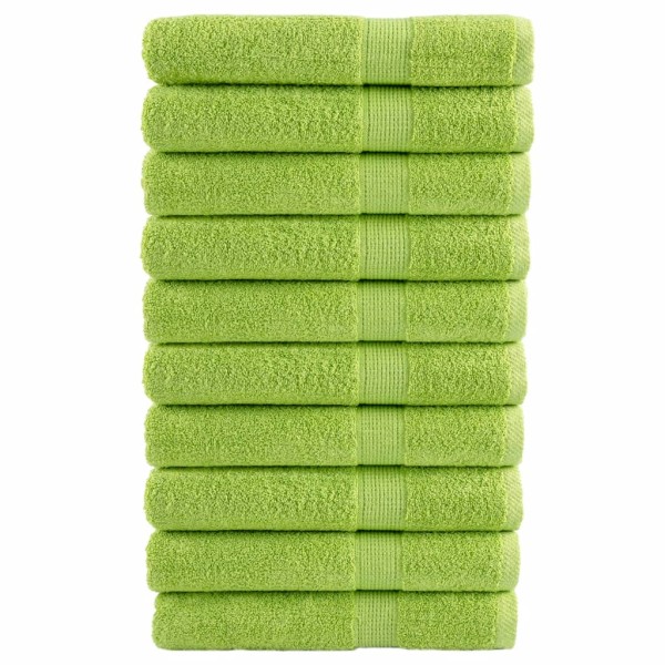 Towels SOLUND, 10pcs., green, 100x200cm, 600g / m ²