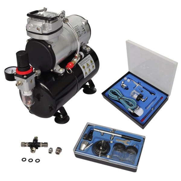 Compressor and 2 gun paint set