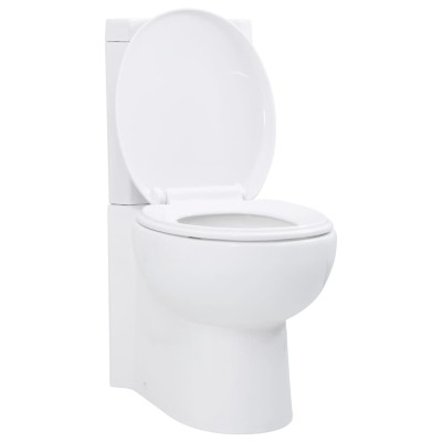 Corner bathroom toilet,...