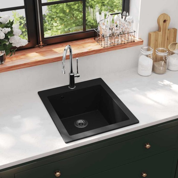 One bowl, granite, black