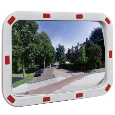 Road mirror, orange,...