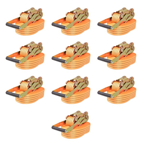 Fastening straps, 10pcs., 2t., 8mx50mm, orange.