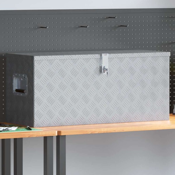 Aluminium box, 90,5x35x40cm, silver