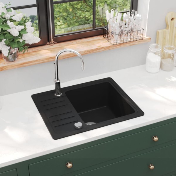 Kitchen, granite, one bowl, black