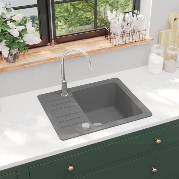 Kitchen, granite, one bowl, gray