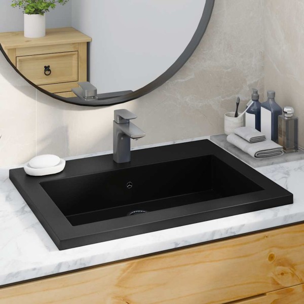 Brush, black, 600x450x120 mm, granite