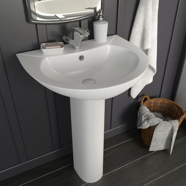 Free rest sink with foot, white, 520x440x190mm, ker.