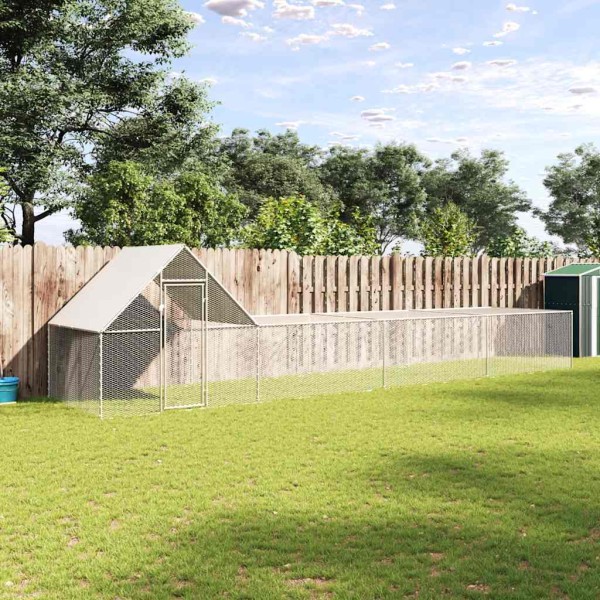 Construction for chickens, 8x2x2m, galvanized steel