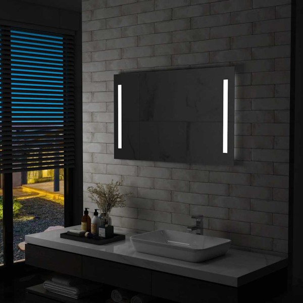 Wall Bathroom mirror with LED, 100x60cm