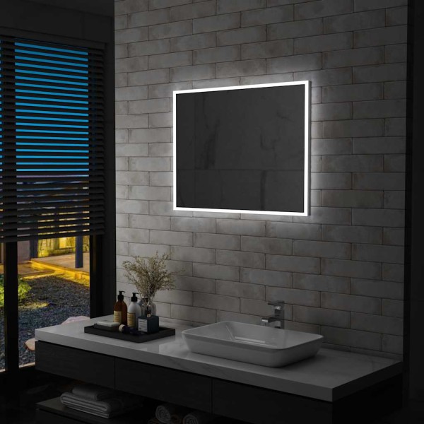 Wall Bathroom mirror with LED, 80x60cm