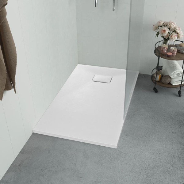 Shower tray, white, 90x80 cm, cast sheet combination