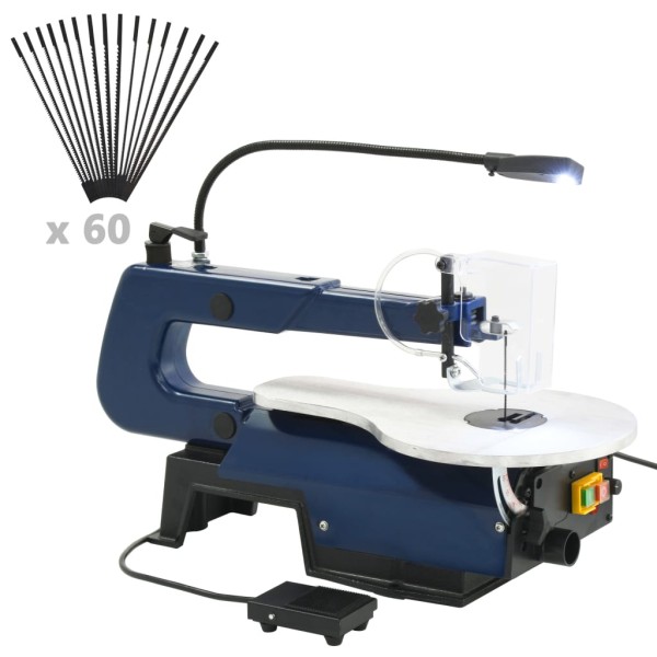 Electric saw machine, with pedal and LED lamp, 125 W