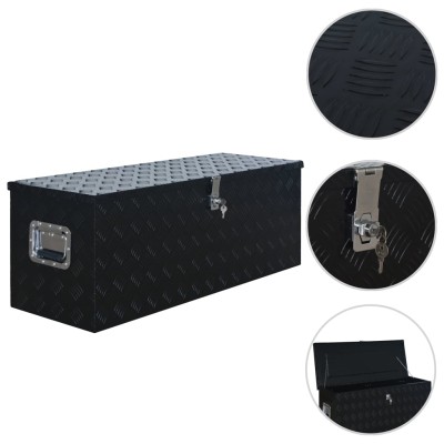 Aluminium box, black,...