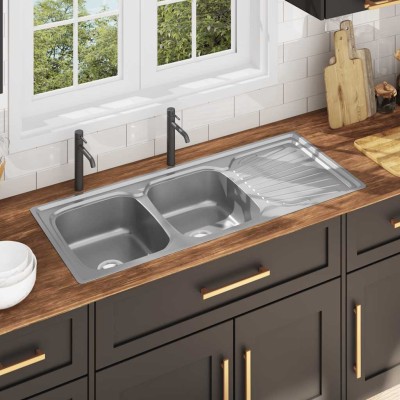 Kitchen wash with 2 bowls,...