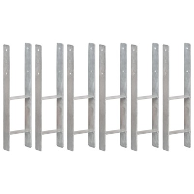 Fence poles, 6pcs., silver...