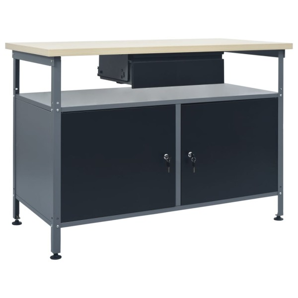 Desktop, black, 120x60x85cm, steel