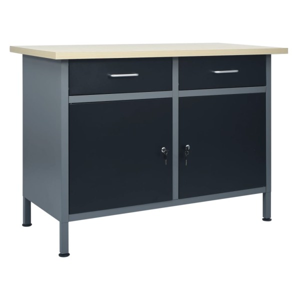 Desktop, black, 120x60x85cm, steel