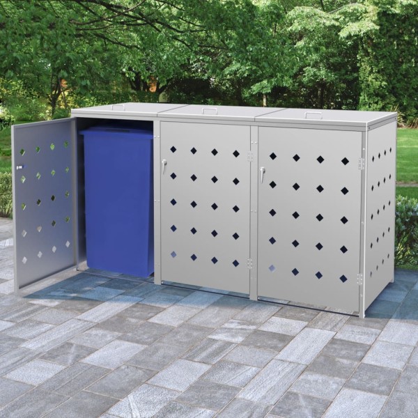 Triple wheel container shelter, 240l, steel