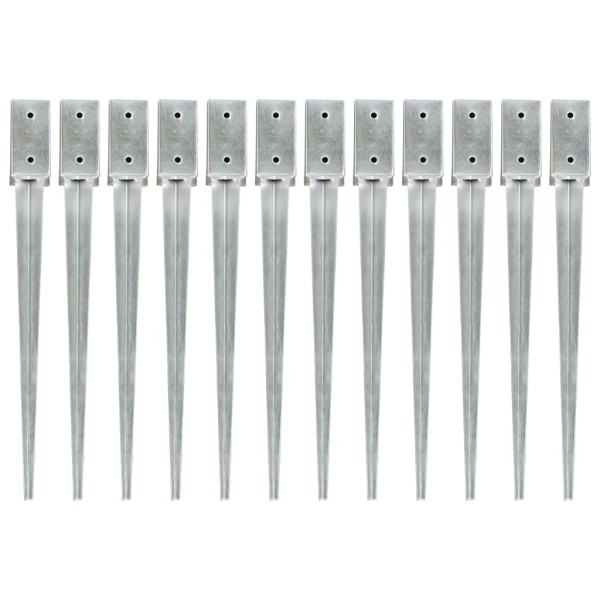 Pickable pins, 12pcs, silver, 7x7x75cm, steel