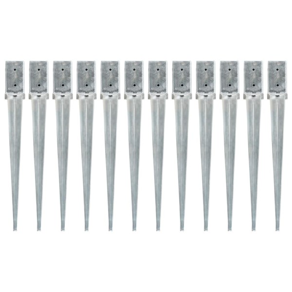 Screw pins, 12pcs, silver, 8x8x76cm, steel