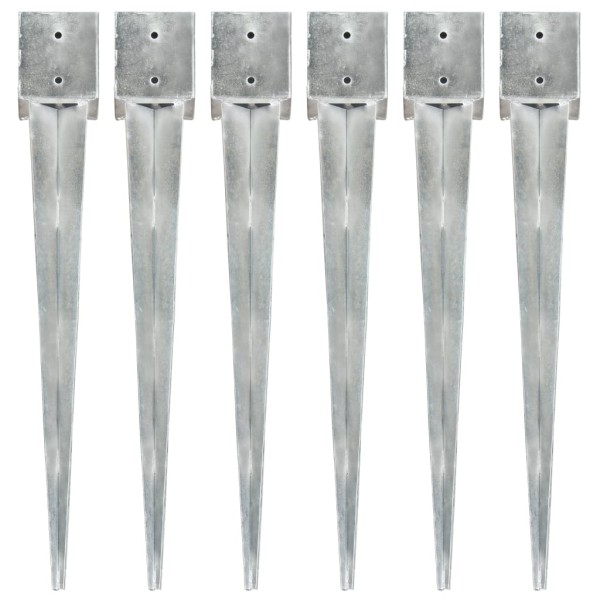 Cloth pins, 6pcs, silver, 12x12x89cm, steel