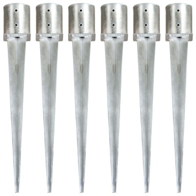 Clasp pins, 6pcs, silver,...
