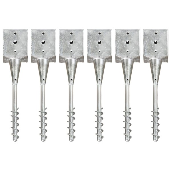Clasp pins, 6pcs, silver, 12x12x56cm, steel