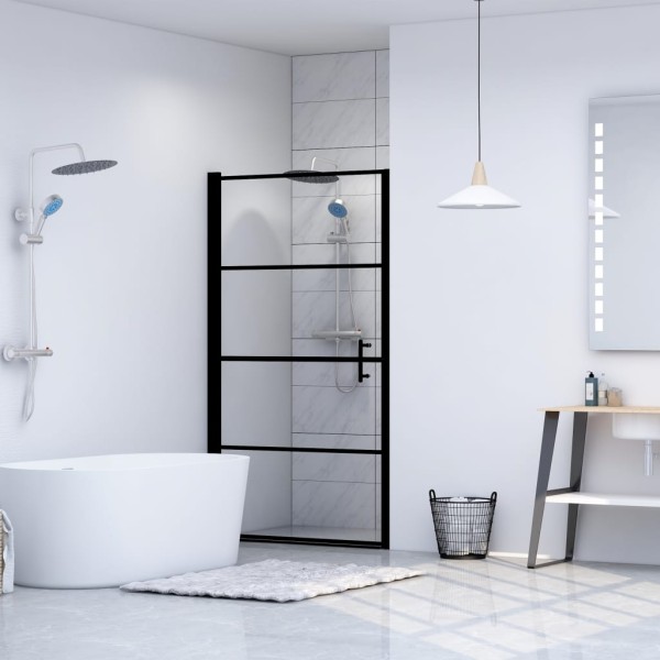 Door, 81x195cm, black, tempered glass