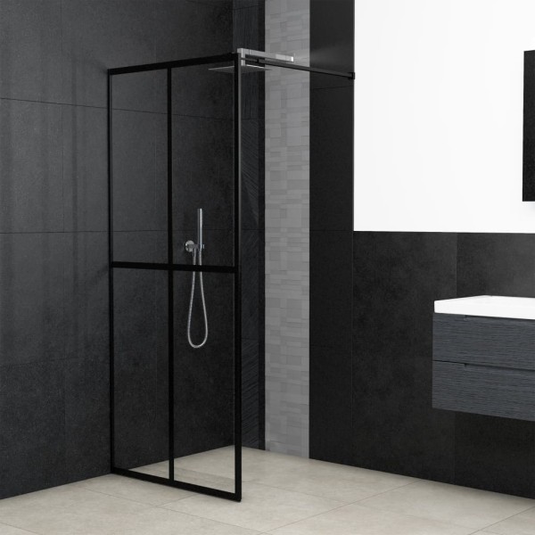 Shower partition, 100x195cm, tempered glass, transparent