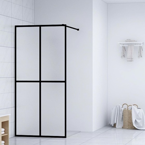 Shower partition, 100x195cm, tempered glass, matt