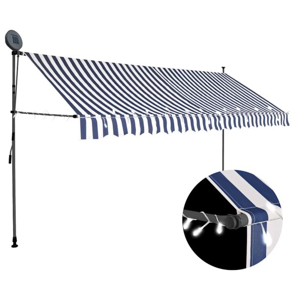 Hand pulled markle with LED, blue and white, 350cm