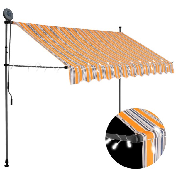 Hand pull markup with LED, yellow and blue, 300cm