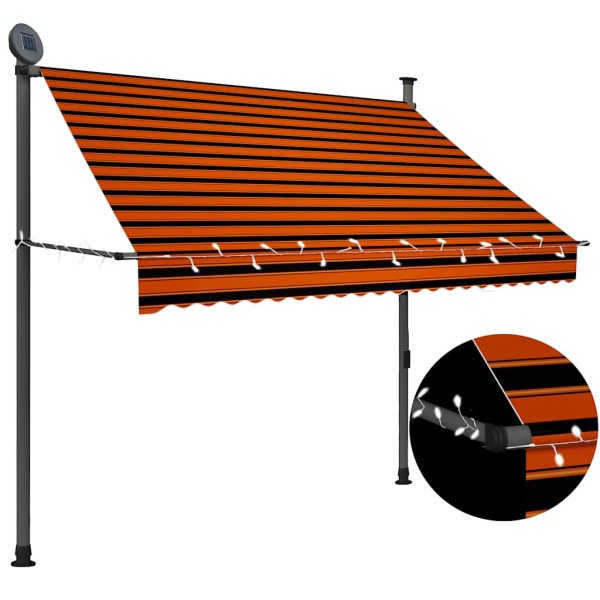 Hand pull markup with LED, orange and brown, 200cm