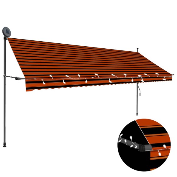 Hand pull markup with LED, orange and brown, 400cm
