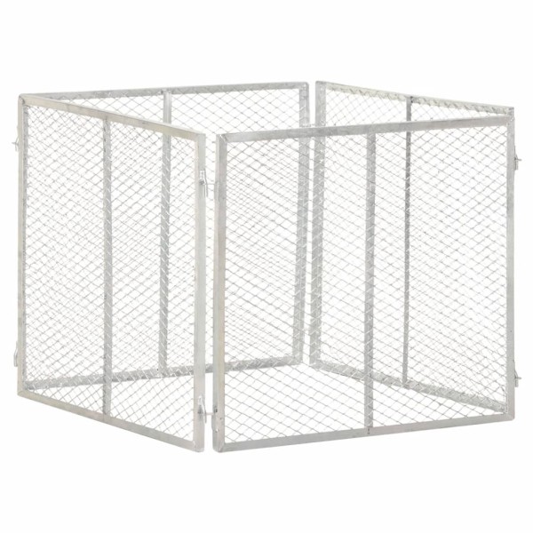 Garden Compost Box, 85x85x70cm, galvanized iron