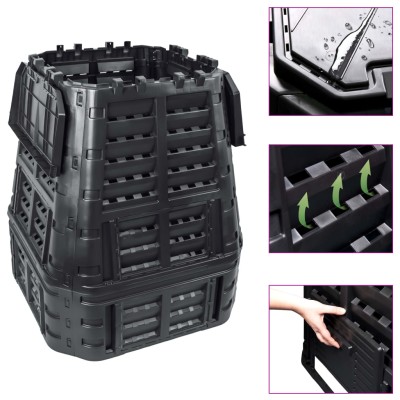 Garden compost box, black,...
