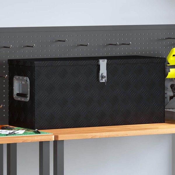 Aluminium box, black, 80x30x35cm