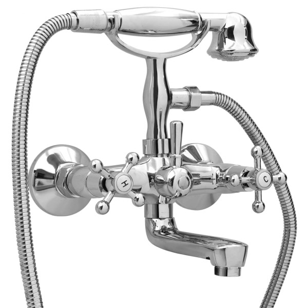 Bathroom mixer and hand shower guide, chrome