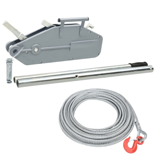 Winch with wire rope, 1600 kg