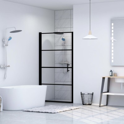 Shower door, black,...