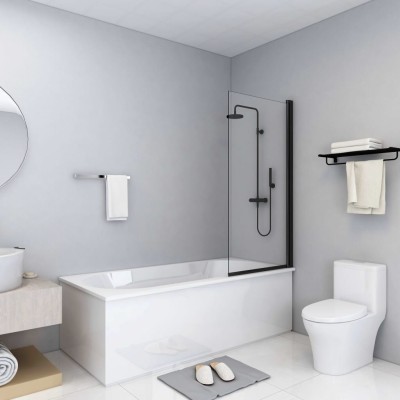 Shower partition, black,...
