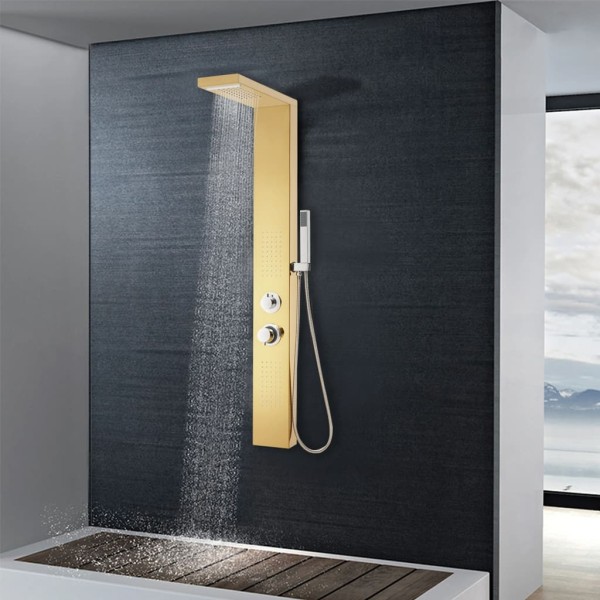 Shower system, gold color, stainless steel 201