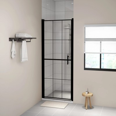 Shower door, black,...