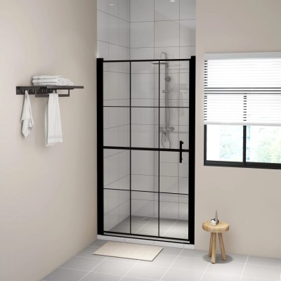 Shower door, black,...