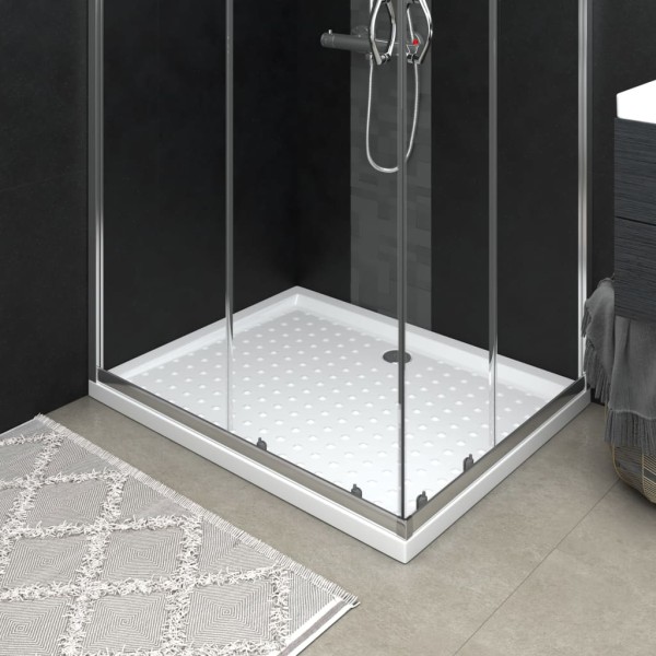 Shower tray, white, 80x100x4cm, ABS, punched