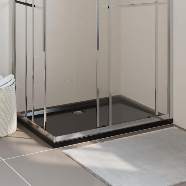 Shower tray, black, 80x110cm, ABS, rectangular