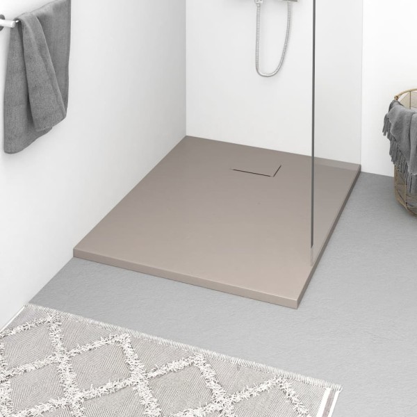 Shower tray, brown, 100x80cm, cast sheet combination