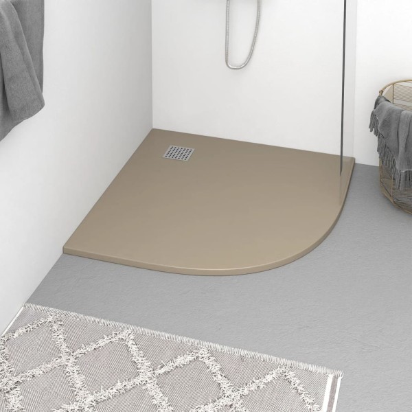Shower tray, brown, 90x90cm, cast sheet combination